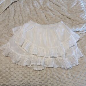 NWT Aerie White Ruffle Skirt/Skort